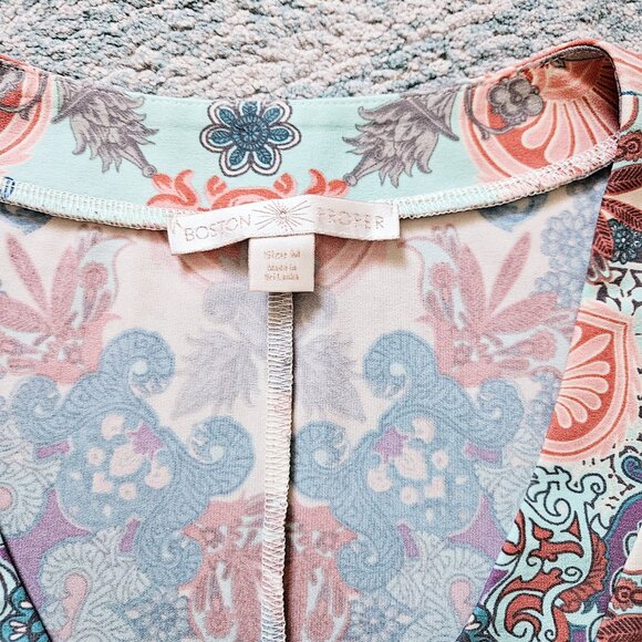 Boston Proper Multicolor "Paisley" Top , Size Medium - Picture 4 of 6